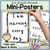 Growth Mindset Positive Affirmation Posters for Grades K-2