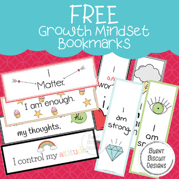 growth mindset positive note bookmarks by