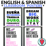 Spanish Classroom Posters - Bilingual Growth Mindset Quote