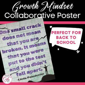 Preview of Growth Mindset Poster Collaborative Activity with Critical Thinking Extension
