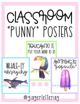 Preview of Classroom Pun Posters