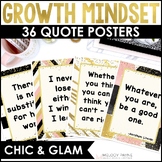 36 Growth Mindset Posters - Chic & Glam Print Font Classro