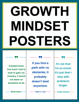 Growth Mindset Posters | Back to School Classroom Decor by English with ...