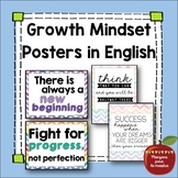 Growth Mindset Posters in English Bulletin Board Printable