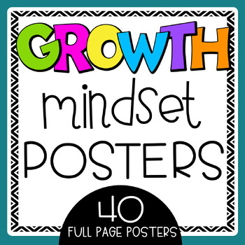 Preview of Growth Mindset Posters - for Bulletin Board or Positive Affirmation Posters