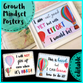 Growth Mindset Posters | EDITABLE | - Hot Air Balloon