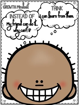 Preview of Growth Mindset Posters FREEBIE  -includes coloring pages-