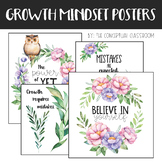 Growth Mindset Posters - Floral Classroom Decor Theme