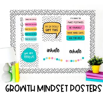 Preview of Classroom Decor | Mindfulness Calming Posters | Classroom Management