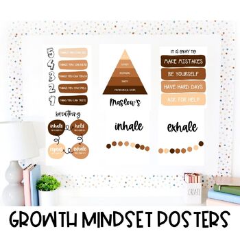 Preview of Growth Mindset Posters | Mindfulness Classroom Decor