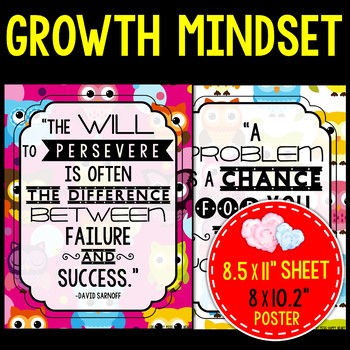 Growth Mindset Posters! Owl Theme by Miss Happy Heart | TpT