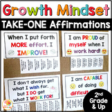 Growth Mindset Bulletin Board Posters: TAKE ONE Positive A