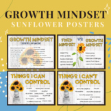 Growth Mindset Posters - Sunflower theme