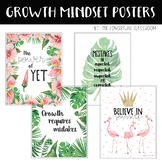 Growth Mindset Posters - Tropical Theme Classroom Decor