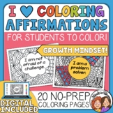 Coloring Pages - Growth Mindset Affirmations - Posters, Fa