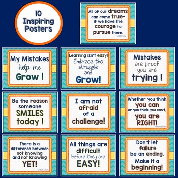 Growth Mindset Posters and Banners by Leanne's Lessons | TPT