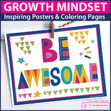 Growth Mindset Bulletin Board Posters & Coloring Pages, Ar
