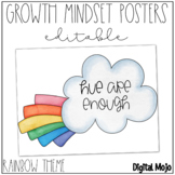 Growth Mindset Posters and Coloring Pages Editable - Rainb
