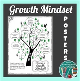 Growth Mindset Posters and Digital Writing Prompts Easel Activity