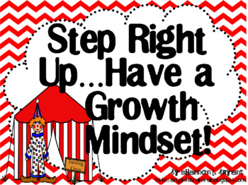 Preview of Growth Mindset Posters and Writing Activities (Clown Circus Theme)