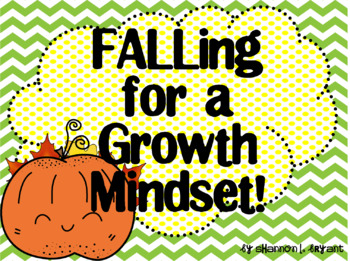 Preview of Growth Mindset Posters and Writing Activities (Fall Pumpkin Patch Theme)