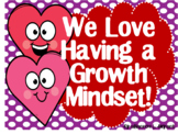Growth Mindset Posters and Writing Activities (Valentine H