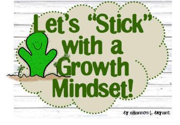Preview of Growth Mindset Posters and Writing (Cactus Fun and Shiplap Shabby Chic)