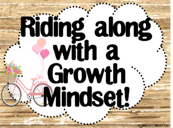Preview of Growth Mindset Posters and Writing (French Country Barn Board Shabby Chic Bikes)