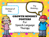 Growth Mindset Posters for the Speech Language Therapy Room