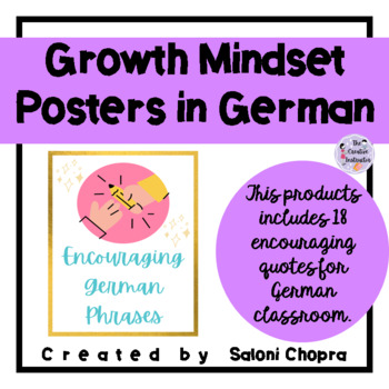 Preview of Growth Mindset Posters in German