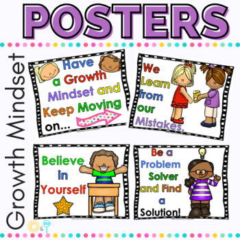 Preview of Growth Mindset Posters for Primary
