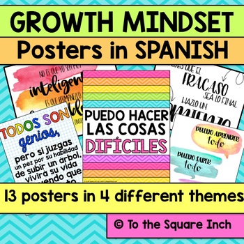 Preview of Growth Mindset Posters in Spanish