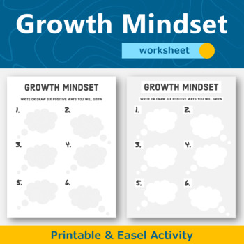Preview of Growth Mindset Printable Organizer Worksheet