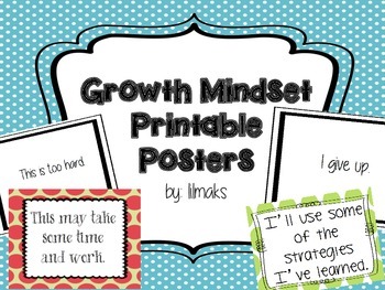 Preview of Growth Mindset Printable Posters