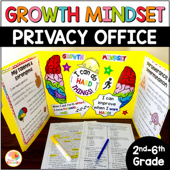 Preview of Growth Mindset Privacy Folder Test-Taking: Positive Affirmations Privacy Office
