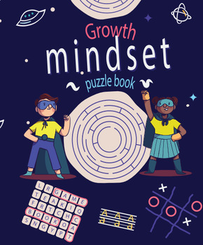 Preview of Growth Mindset Puzzle Book for Kids