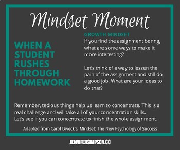 Growth Mindset Quick Guide by Jennifer Simpson Co | TpT
