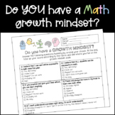 First Day of School Growth Mindset Quiz- Math [EDITABLE]
