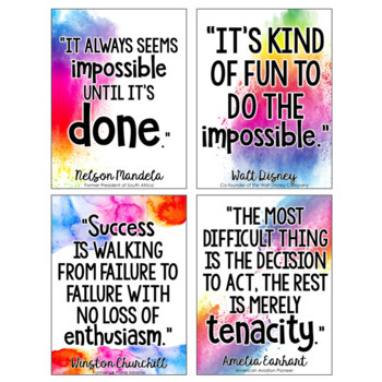 Growth Mindset Quote Posters by The Daring English Teacher 