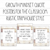 Growth Mindset Quote Posters / Farmhouse Rustic Decor / Shiplap
