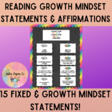 Growth Mindset Reading Statements and Affirmations Bulleti