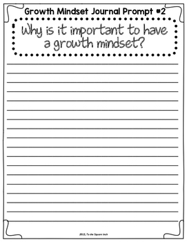 Growth Mindset Reflection Journal by To the Square Inch- Kate Bing Coners