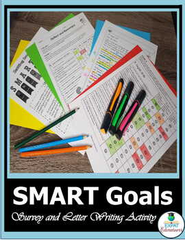 Preview of Growth Mindset SMART Goals Reflection Survey and Letter-Writing Activity