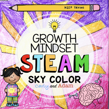 Preview of Sky Color Directed Drawing Growth Mindset STEAM Activity
