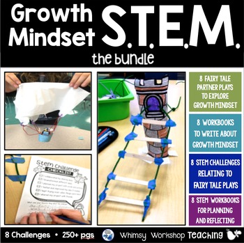 Preview of STEM Challenges & Growth Mindset | Fairy Tales STEM Activities Bundle 1