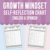 Growth Mindset Self Reflection Chart English & Spanish FREE!!!