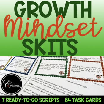 Preview of Growth Mindset Skits / Scripts / Task Cards