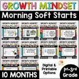 Growth Mindset Soft Start Morning Meeting Warm-Ups YEAR LO