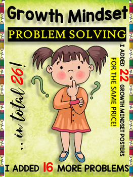 Preview of GROWTH MINDSET ACTIVITIES 26 PROBLEMS AND 22 POSTERS!