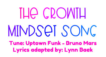 Preview of Growth Mindset Song - YouTube Video included!!
